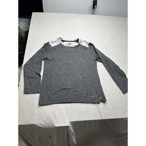 Tommy Bahama Sweatshirt Womens Medium Grey Cotton Blend Pullover‎ Long Sleeve